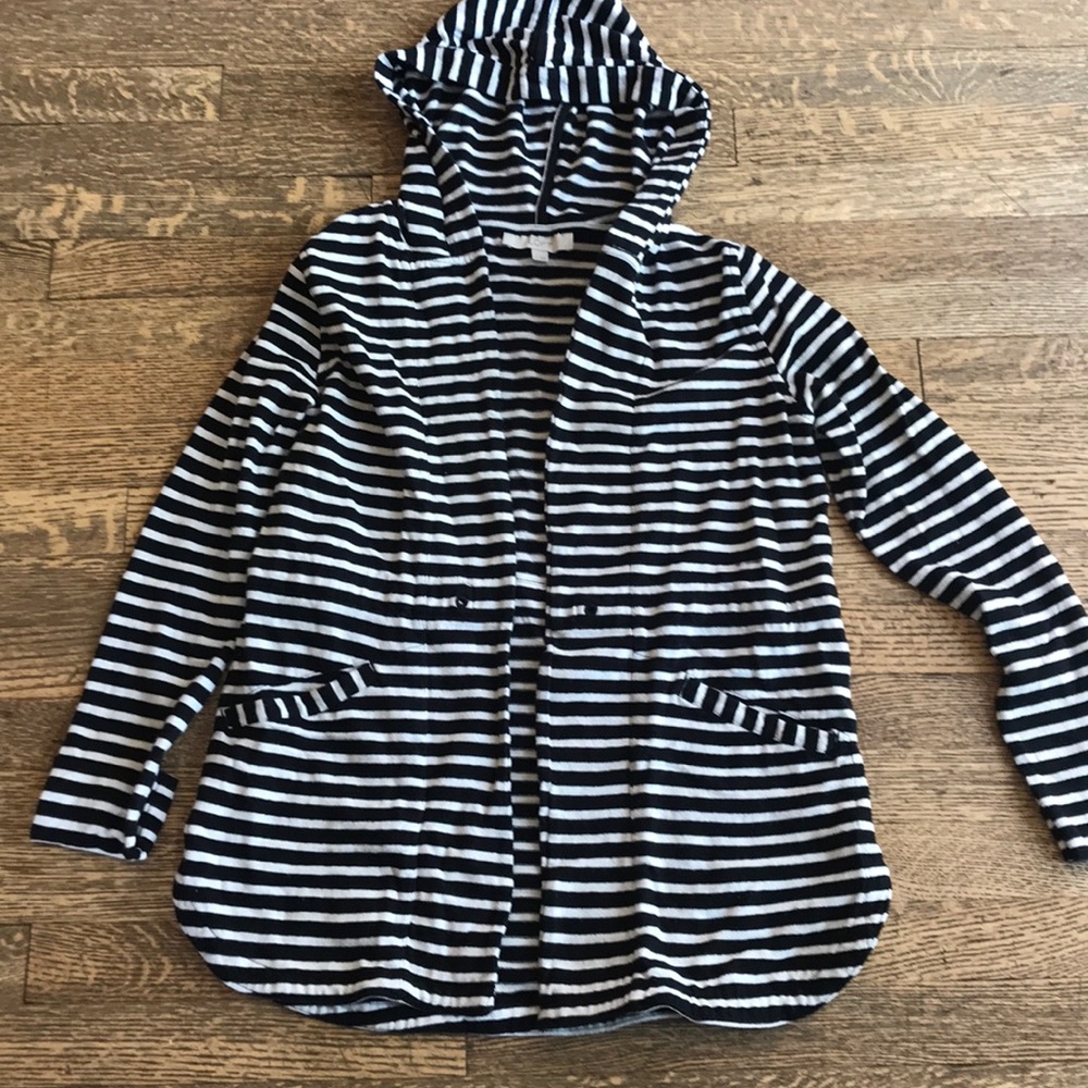Anne Taylor Loft cotton hoodie cardigan